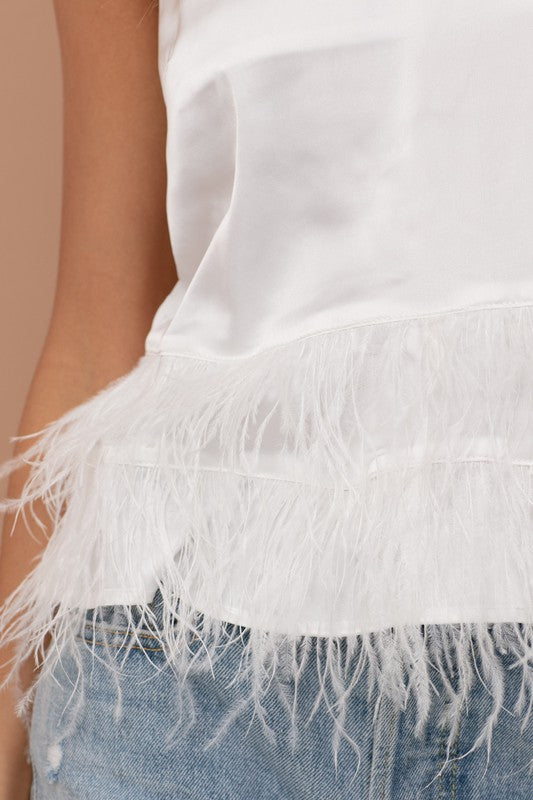 Tiered Feather Cami Tank