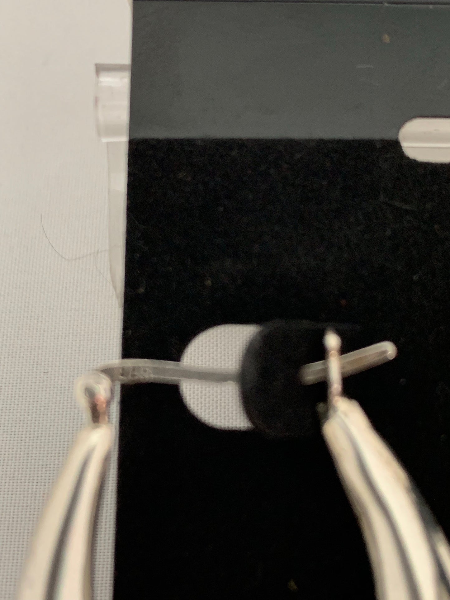 Sterling silver oval hoop earrings