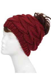 Knit Messy Bun / Pony Tail Hat