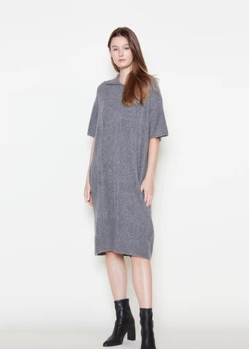 Cable Knit Collard Dress