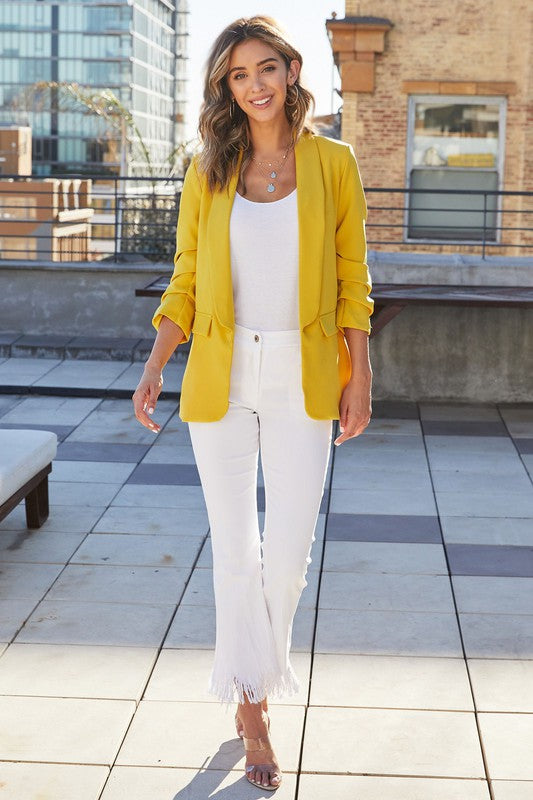 Fringe Hem Light Flare Pants