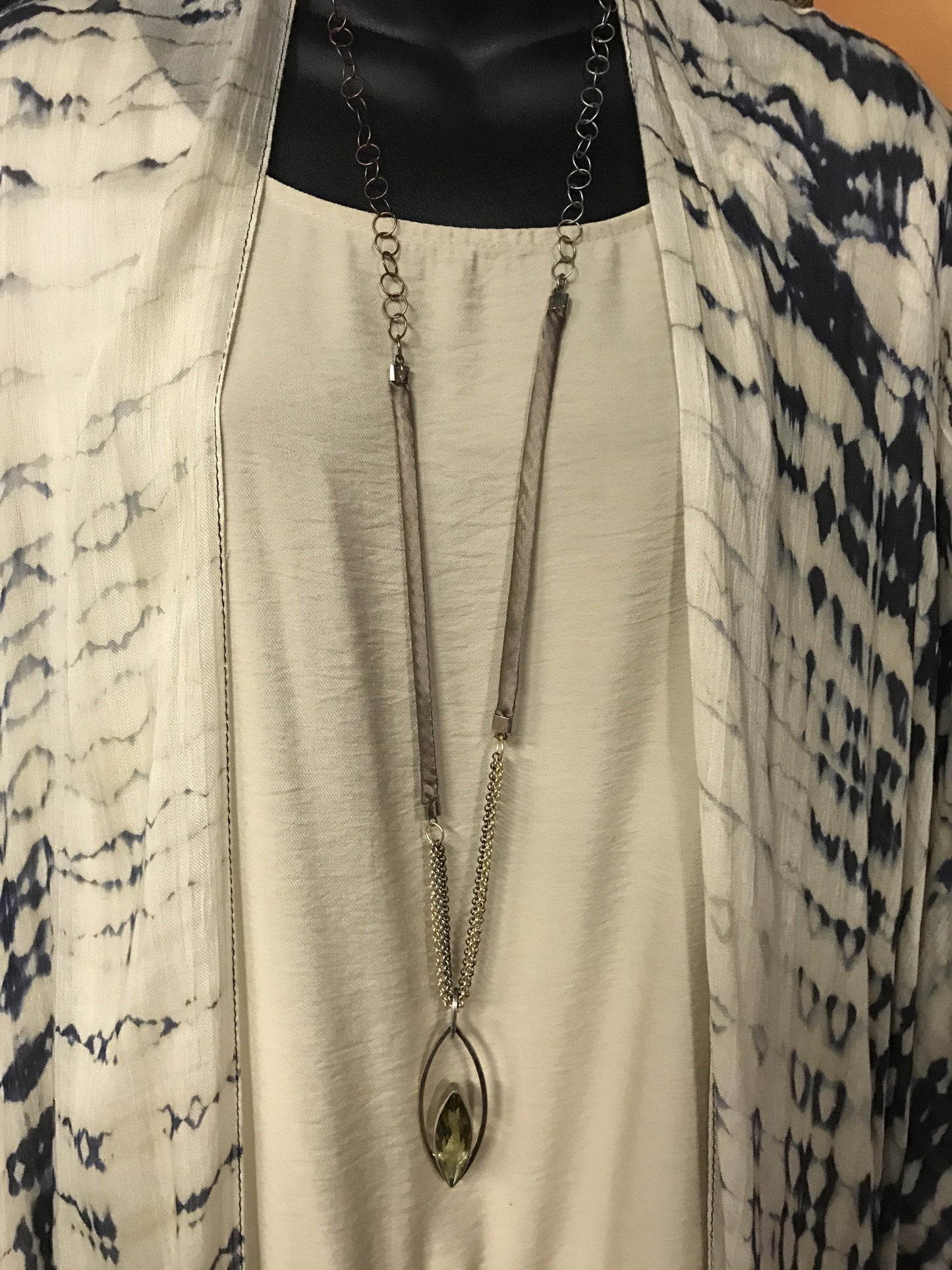 Sterling Silver and Citrine crystal quartz necklace