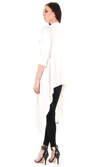 Sleeve long vest cardigan