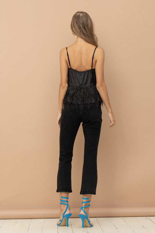 Tiered Feather Cami Tank
