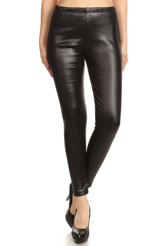 Faux Leather Fur Lined Leggings