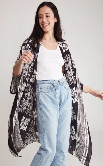 Bandana Pattern Design Cover Up Kimono