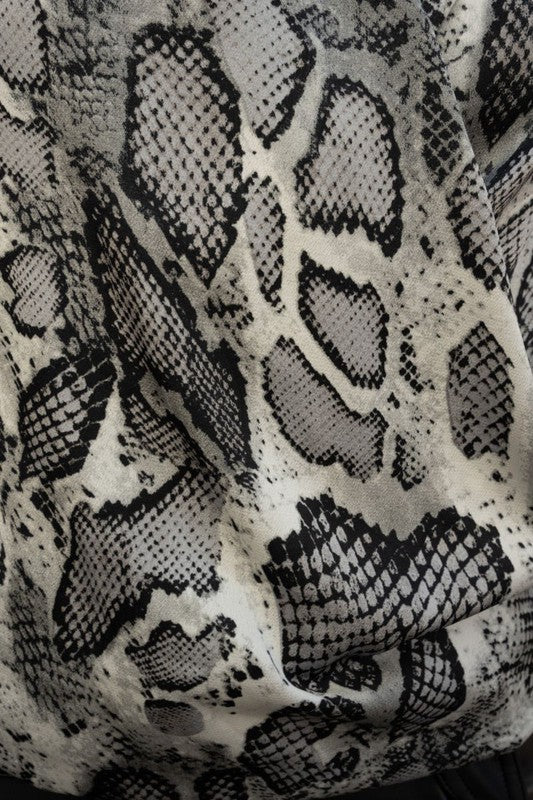 Italian Long sleeve draped crossover blouse