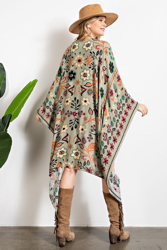 Scarlet Flowy kimono