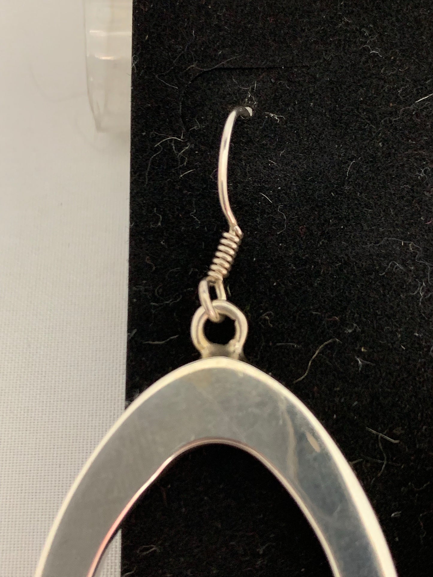 Oval Sterling Silver Earrings