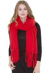 Black Super Soft Solid Color Oblong Scarf JS1285