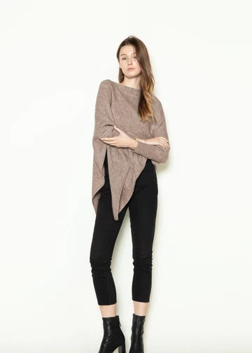 Triangle Poncho with sleeves.