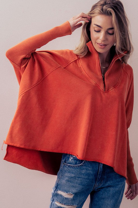 Dolman Sleeve top, sweatshirt.