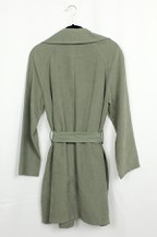 Faux Suede Trench Coat.