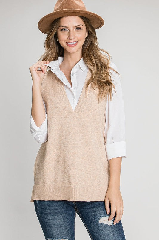 V-neck vest