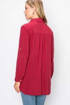 Tie Front Button Down Shirt