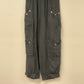 Four pocket Italian linen pants with button accent.