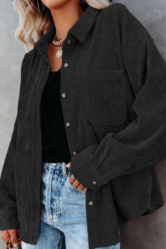 Boyfriend Corduroy shacket