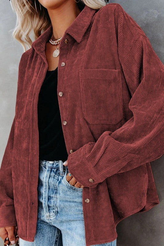 Boyfriend Corduroy shacket