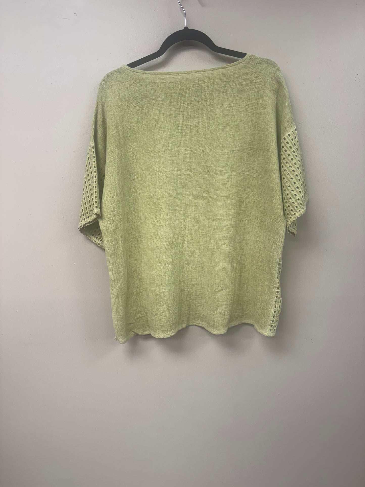 Italian Linen Top with Crochet detail