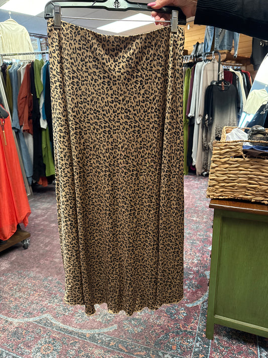 Animal print Italian Satin Skirt