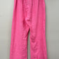 Linen Italian wide leg distressed hem pants