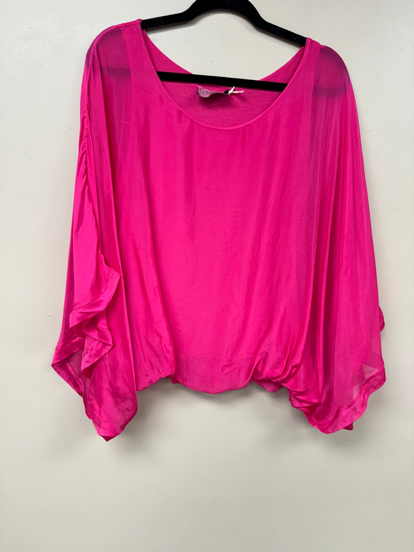 Italian, silk caftan top