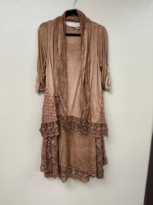 Italian Brown Lacey dress