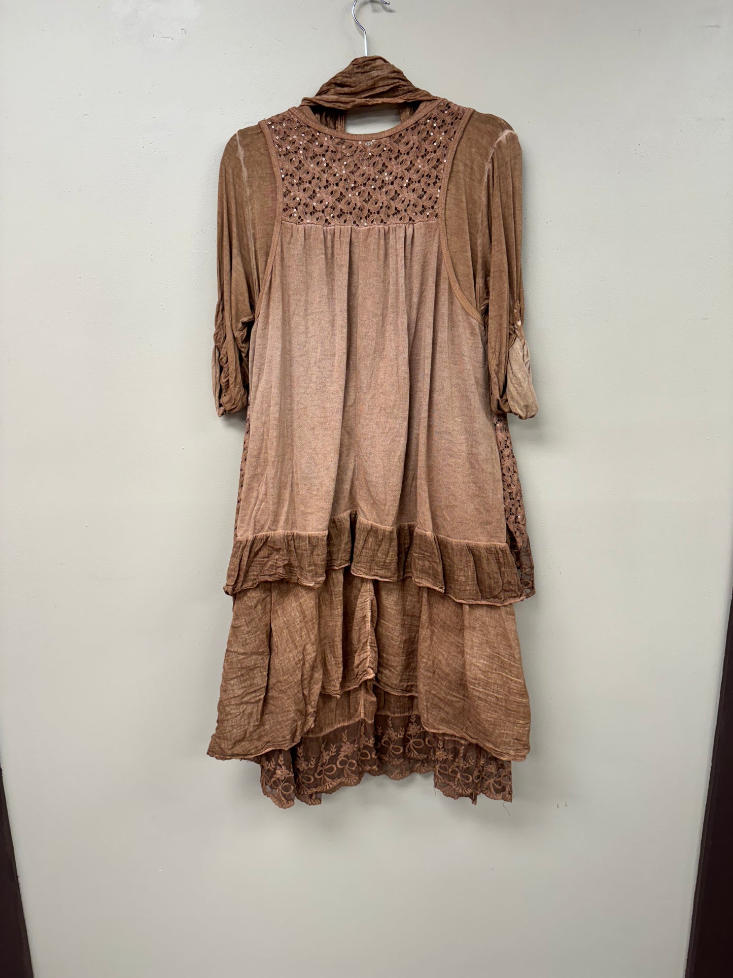 Italian Brown Lacey dress