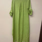 Italian linen long button down shirt dress.