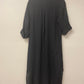 Italian linen long button down shirt dress.