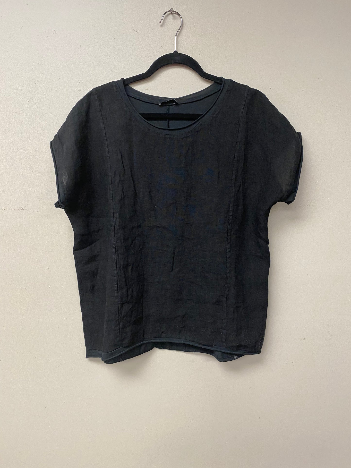 Italian Linen Cotton Short sleeve Top. 2727