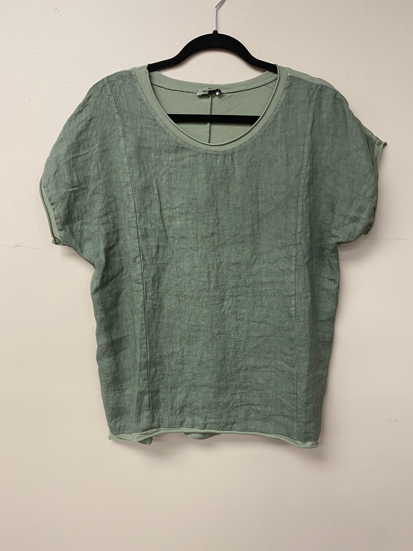 Italian Linen Cotton Short sleeve Top. 2727