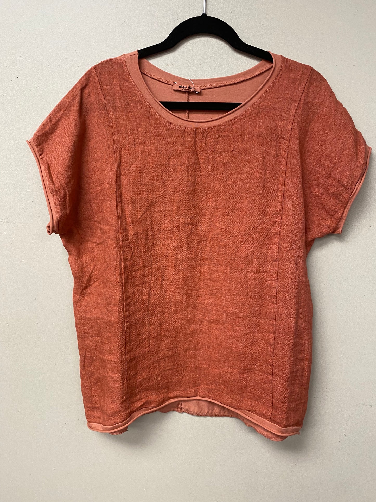 Italian Linen Cotton Short sleeve Top. 2727