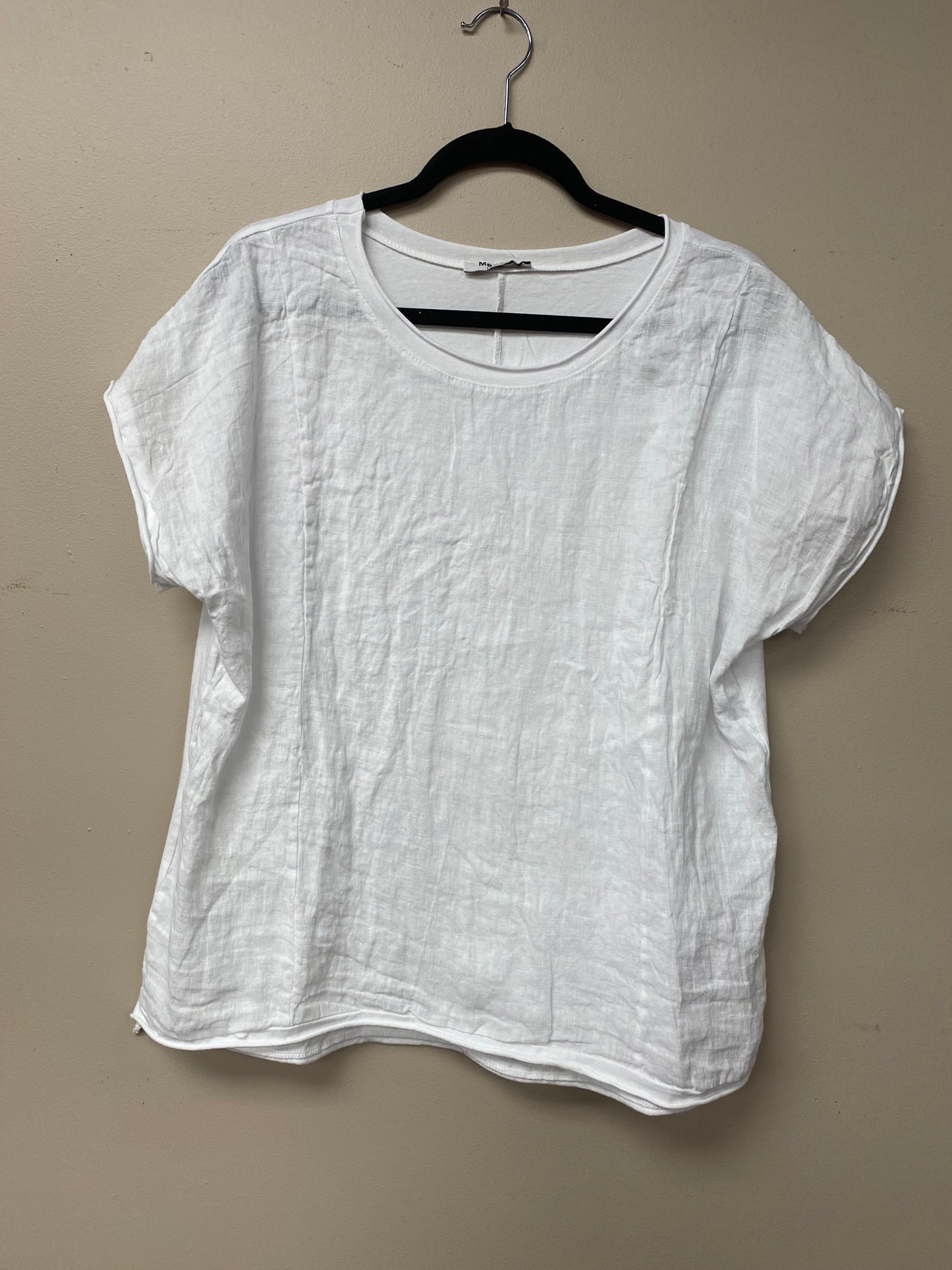 Italian Linen Cotton Short sleeve Top. 2727