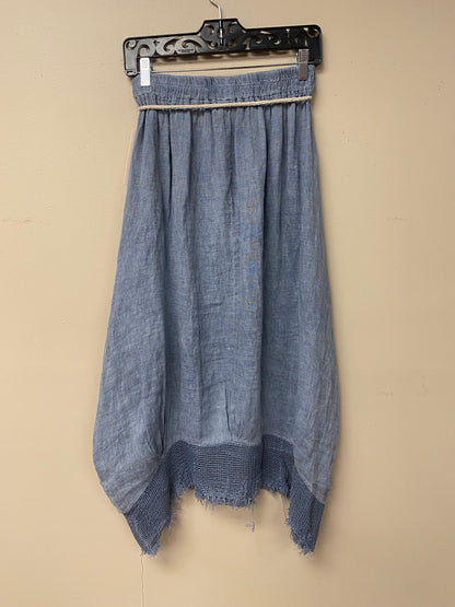 One Pocket Mesh Linen Skirt