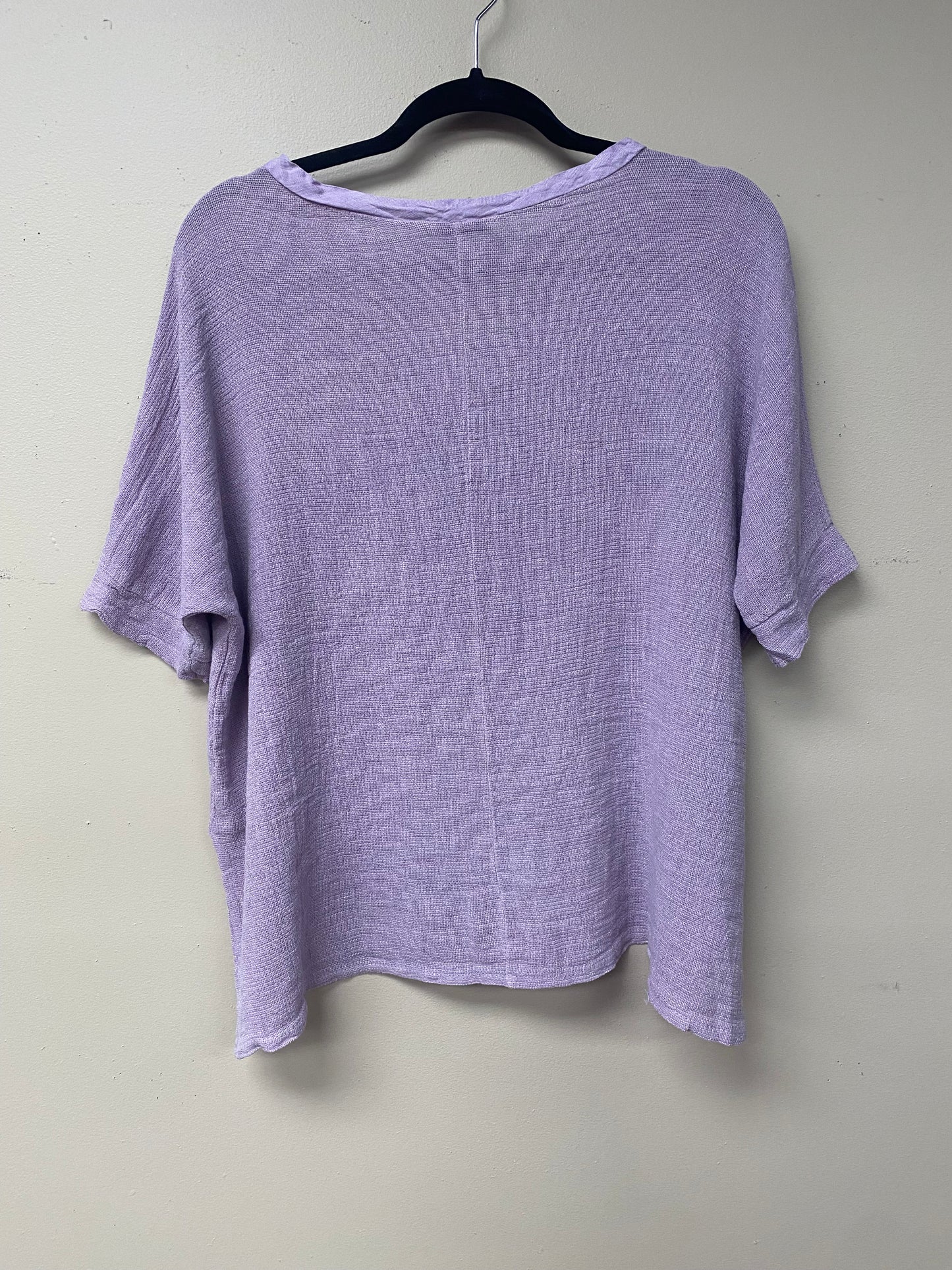 V Neck Loose  Linen Top. 3474