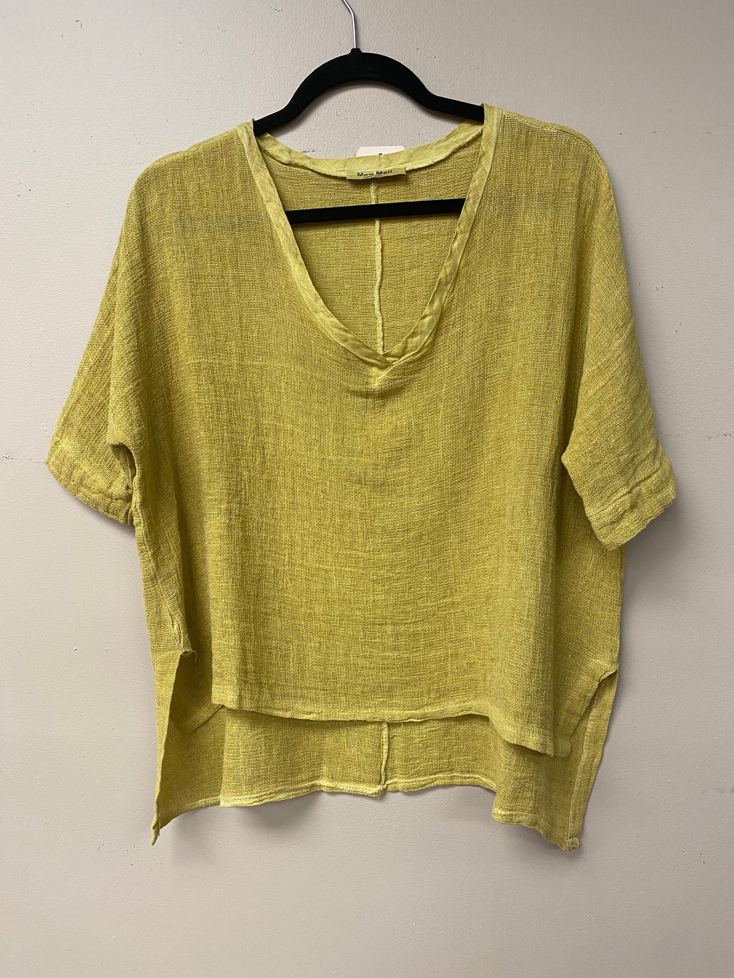 V Neck Loose  Linen Top. 3474