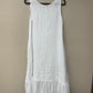 Loose Ruffle hem linen dress.