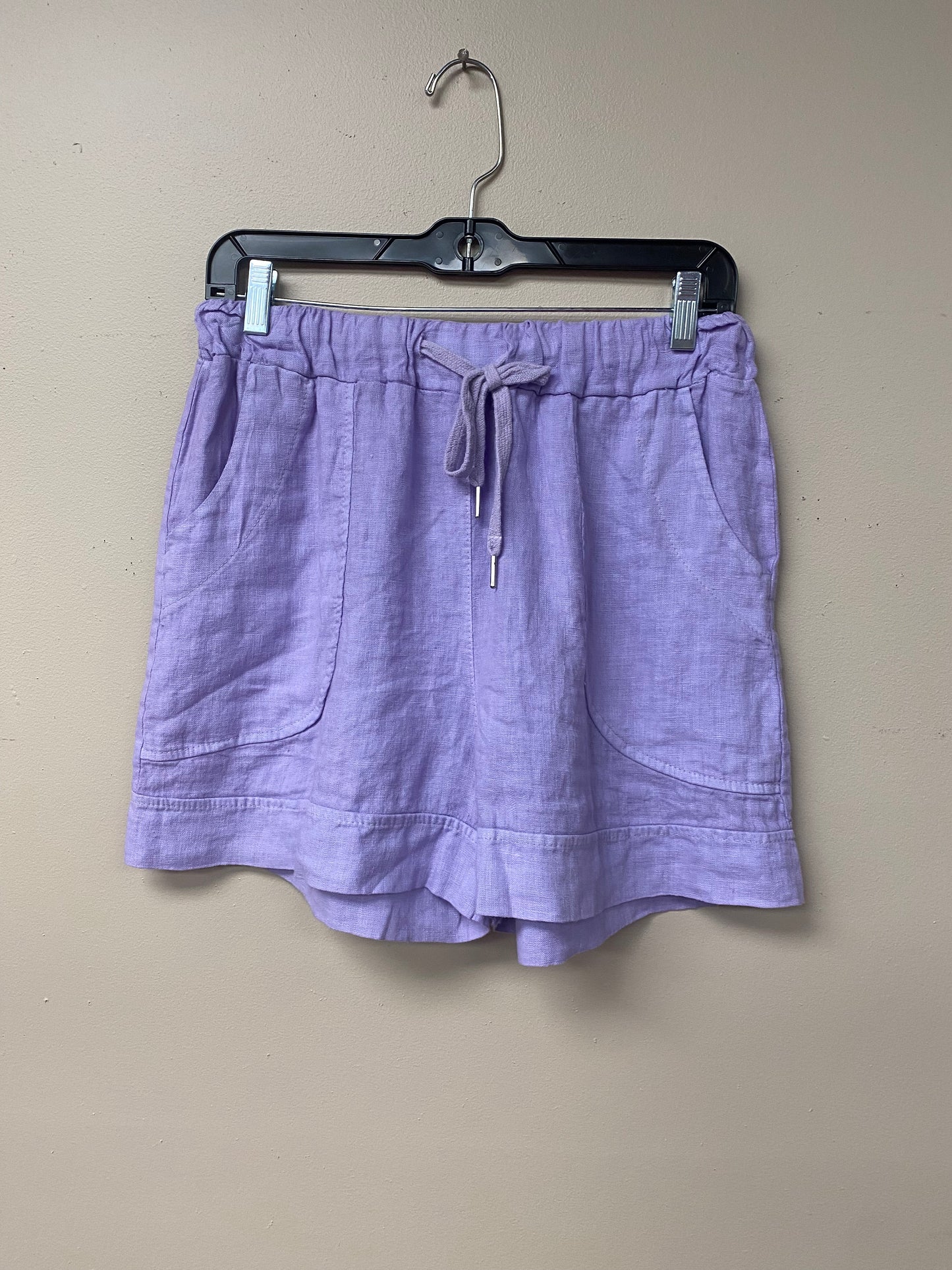 Italian drawstring linen shorts