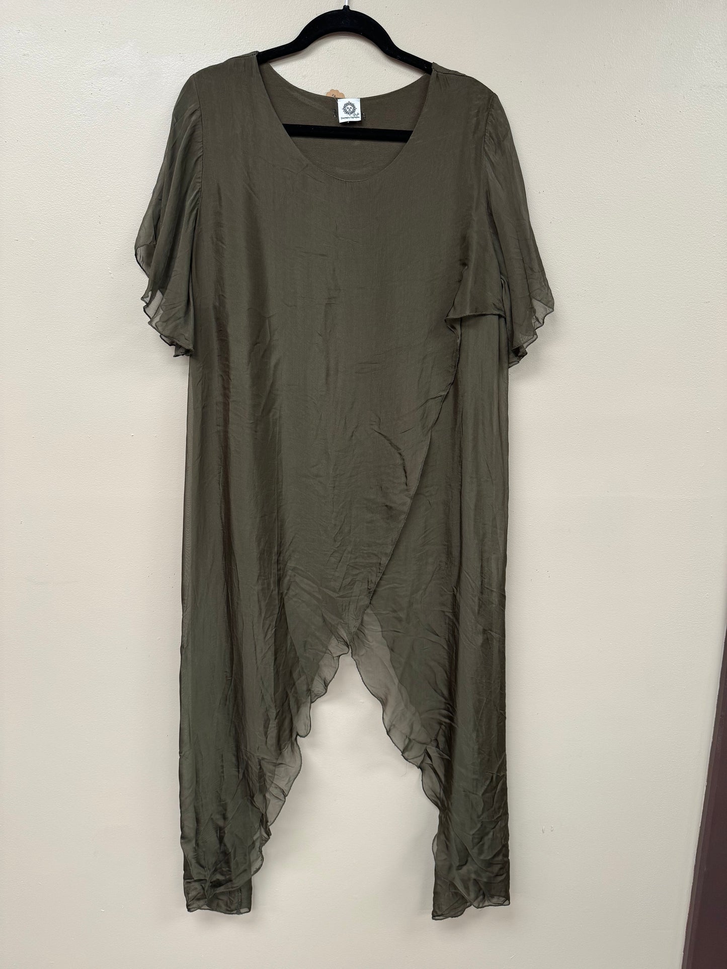 Italian Silky Asymetrical tunic/pant set