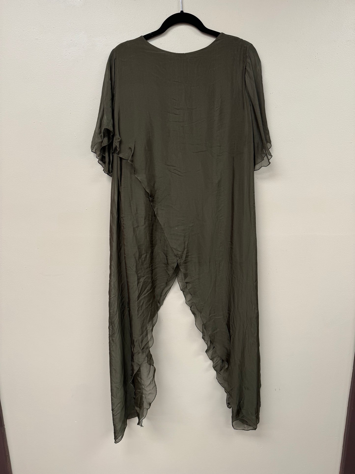 Italian Silky Asymetrical tunic/pant set