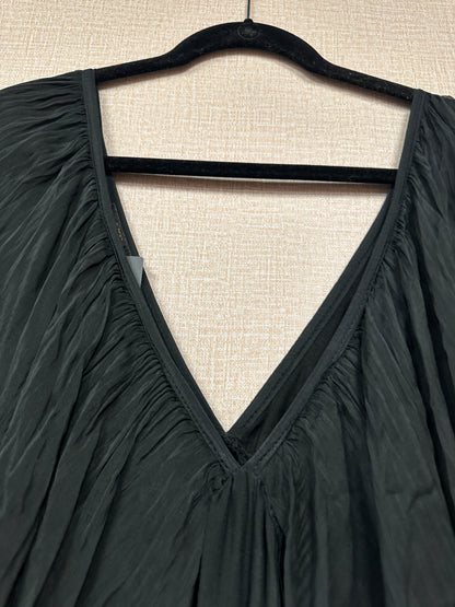 Bubble Sleeve silky Italian maxi dress
