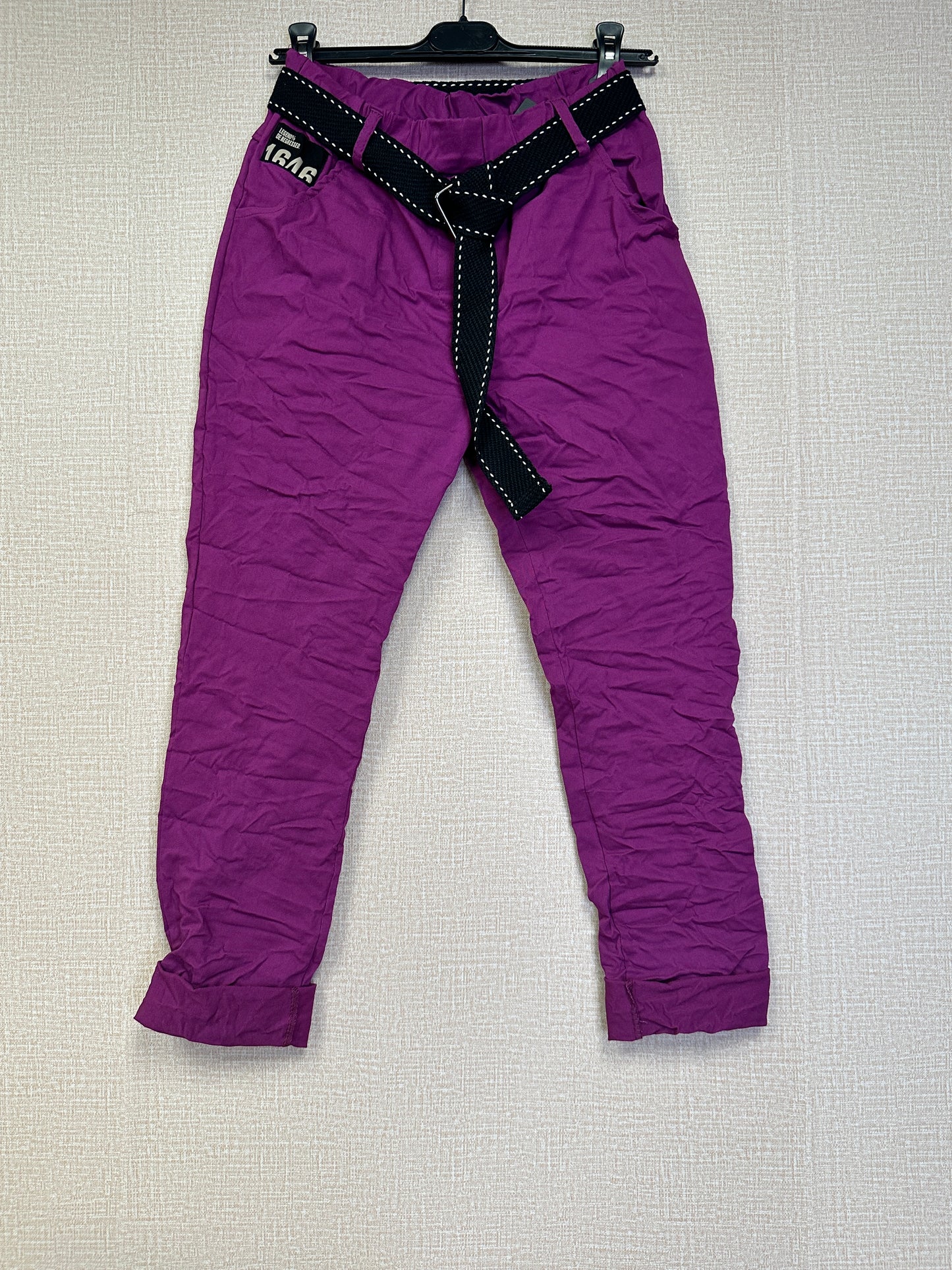 Italian Crinkle belt Jogger