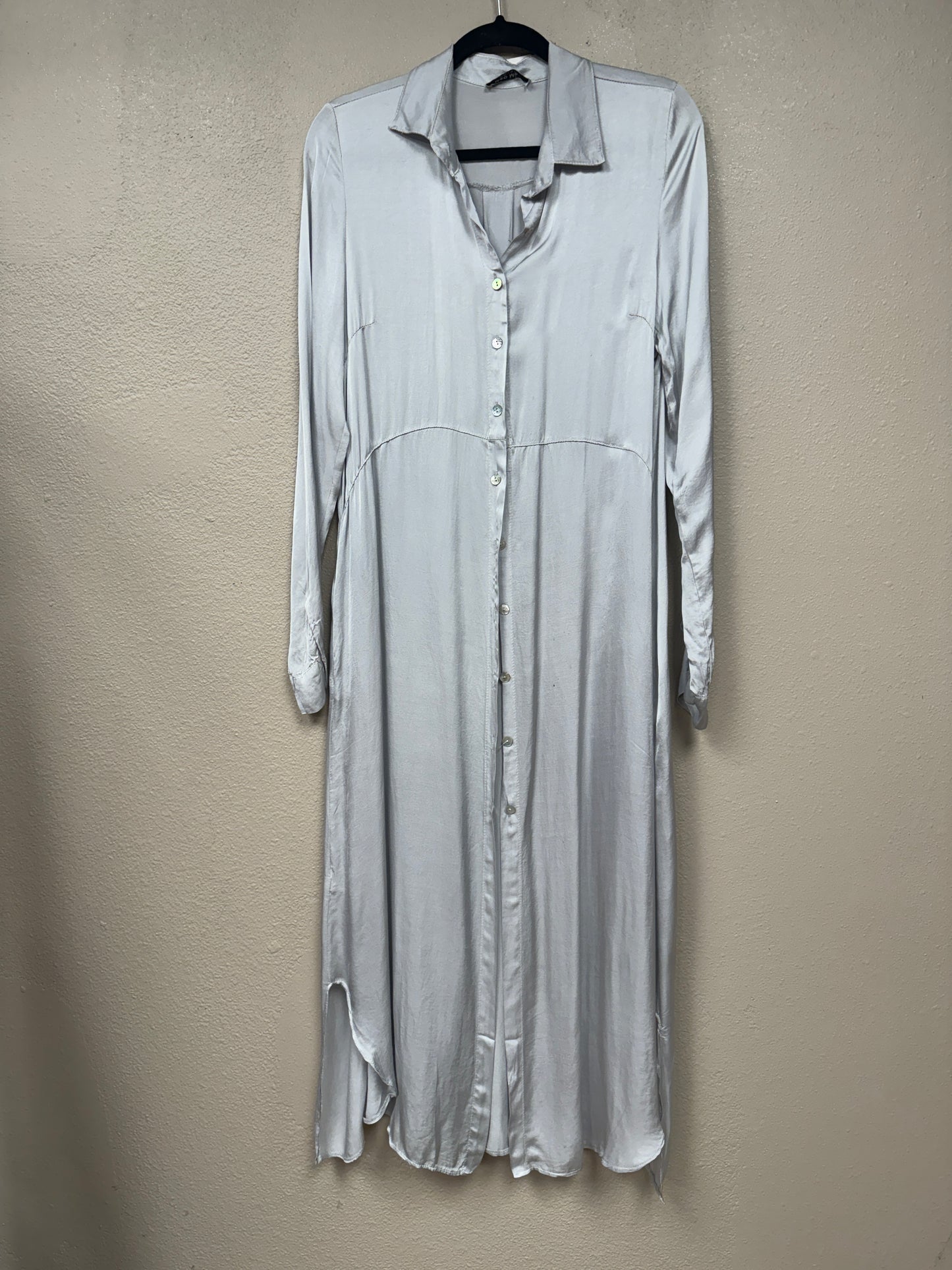 Italian silky shirt dress