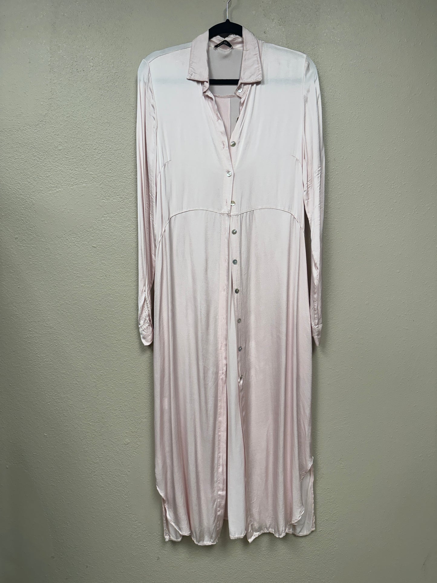 Italian silky shirt dress