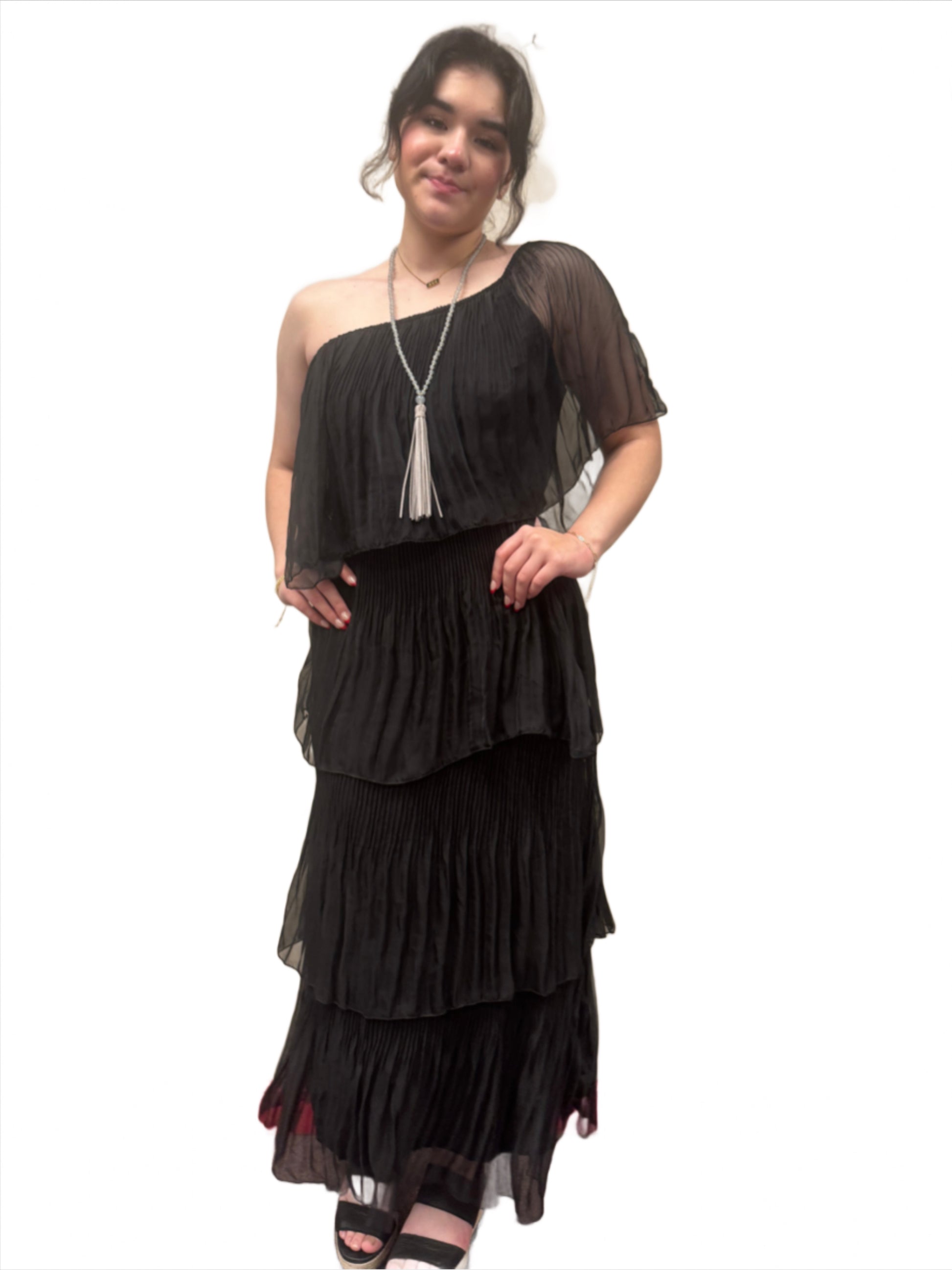 Italian silk Layered convertible dress Italian silk Layered convertible dress