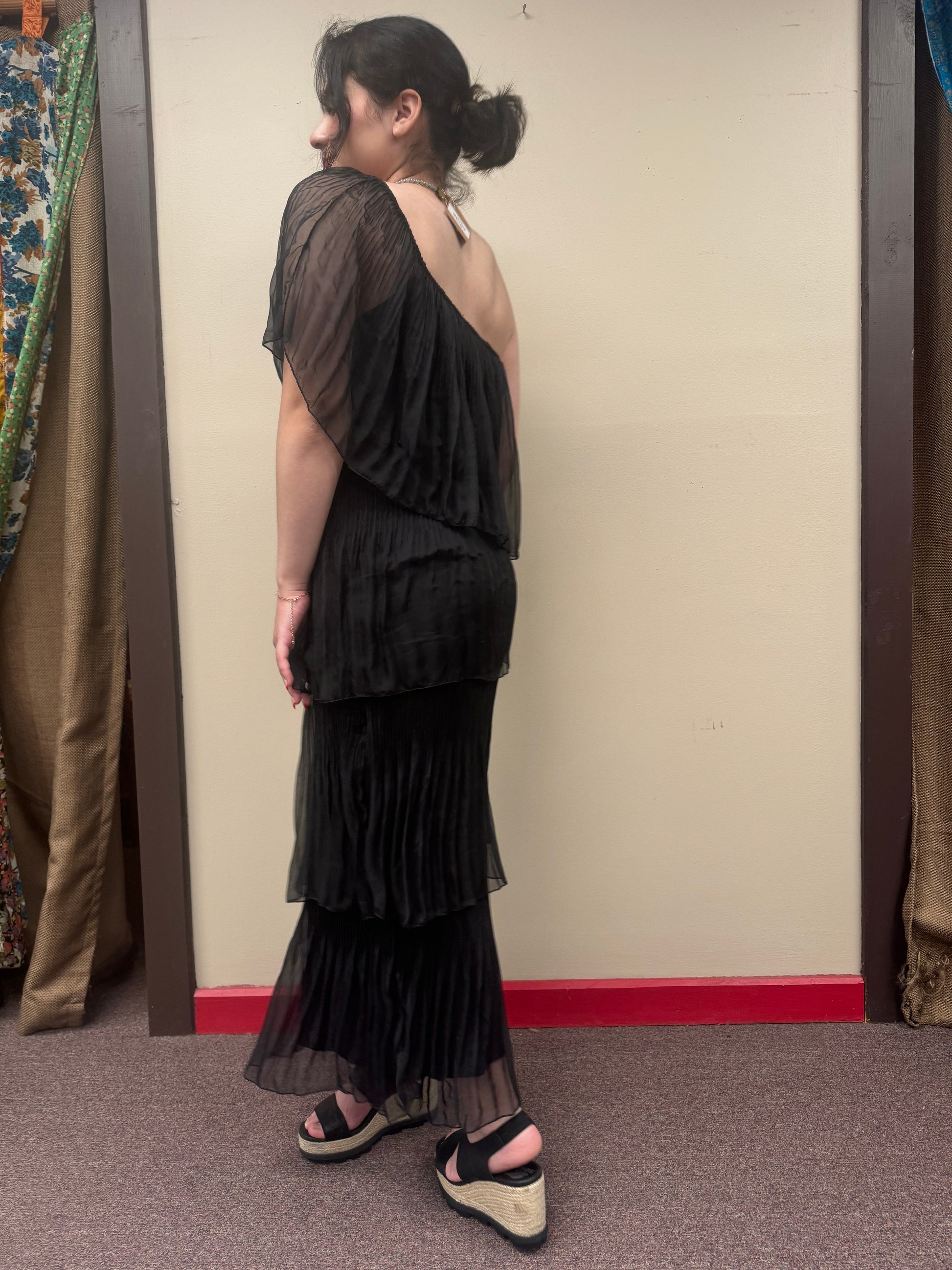 italian silk layered dress Italian silk Layered convertible dress