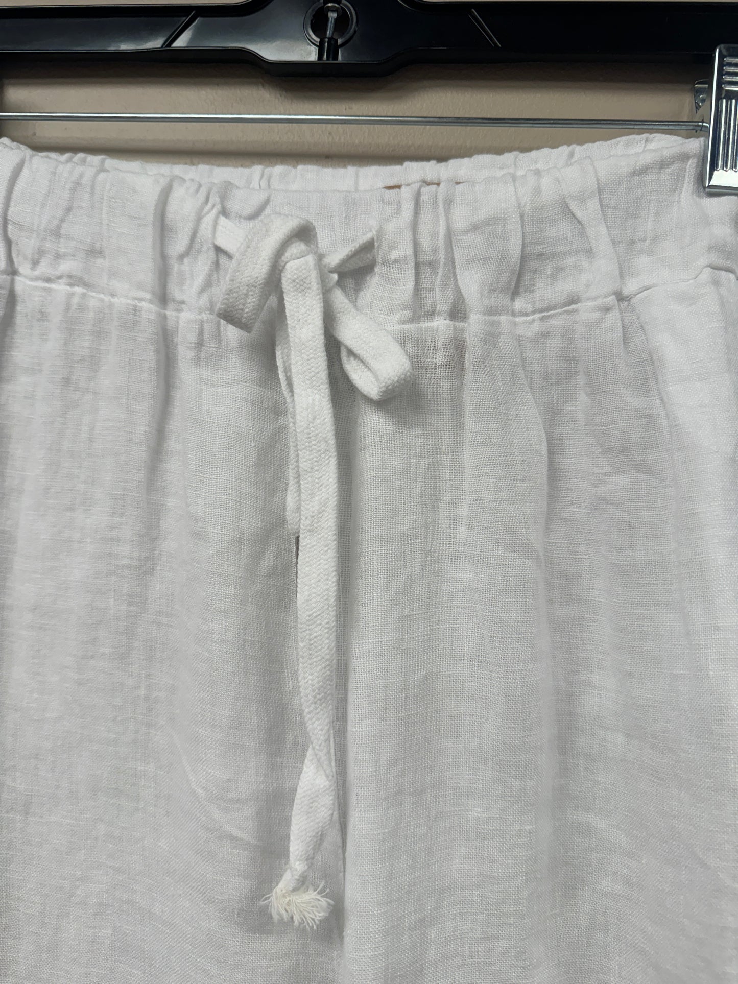 Button Detail Linen Pants
