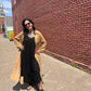 Italian linen long button down shirt dress.