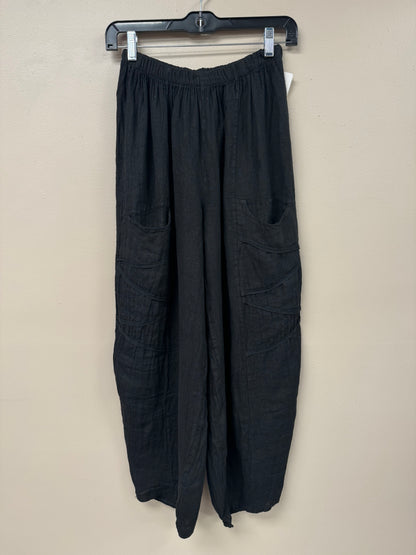 Italian linen front pocket barrel pants